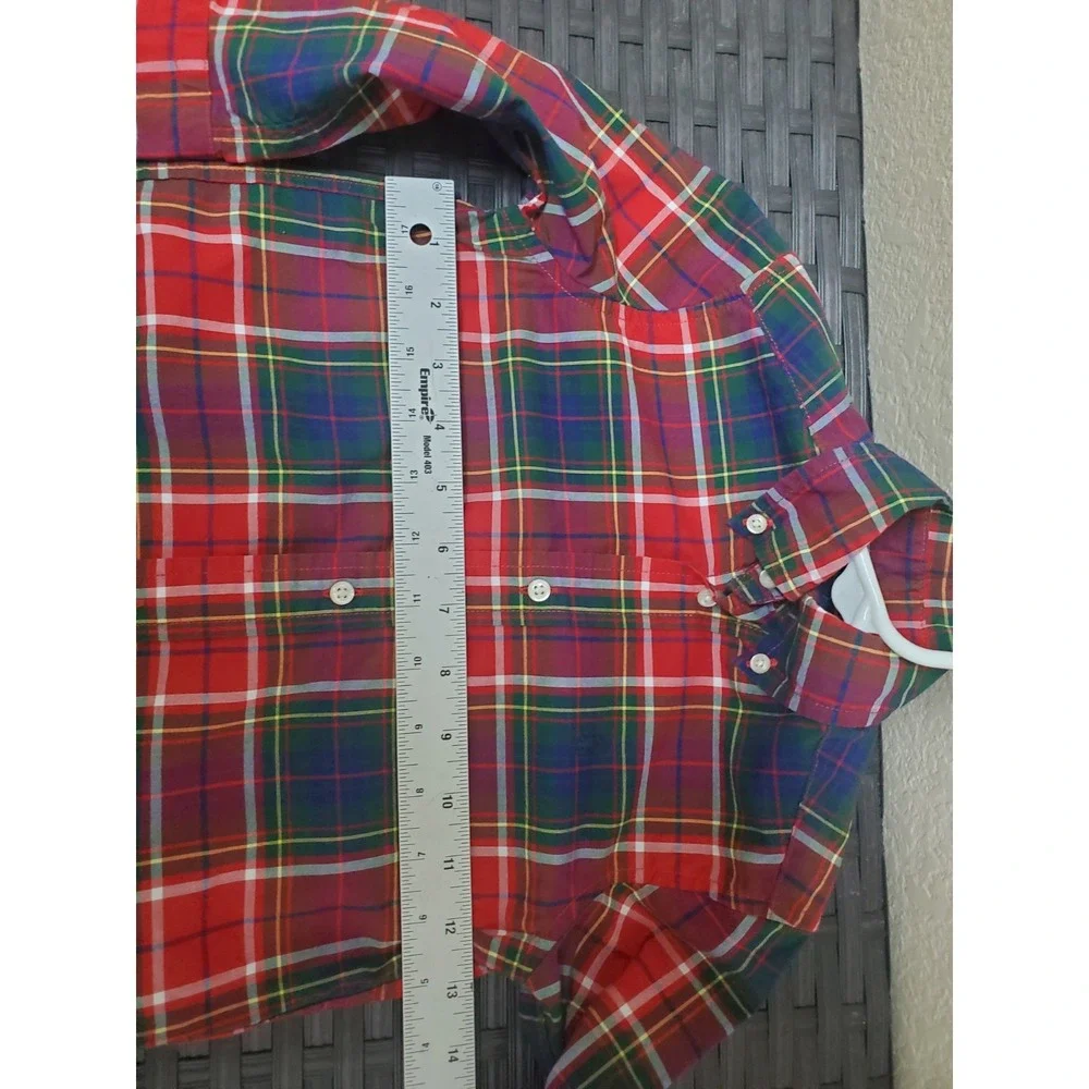 Polo Ralph Lauren Toddler Boy Plaid Button Down Shirt 2T Red Green Holiday Xmas